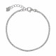 Bracelet Argent Rhodié Petits Carrés de Strass