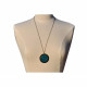 Collier Disque en Laiton et Pâte de Verre - Classics