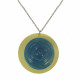 Collier Disque en Laiton et Pâte de Verre - Classics
