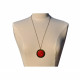 Collier Disque en Laiton et Pâte de Verre - Classics