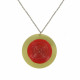 Collier Disque en Laiton et Pâte de Verre - Classics