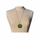 Collier Disque en Laiton et Pâte de Verre - Classics