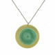 Collier Disque en Laiton et Pâte de Verre - Classics