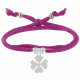 Bracelet Double Tour Lien Satin et Trèfle Argent