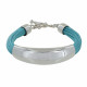 Bracelet Argent Demi-Jonc sur Fils de Coton - Classics