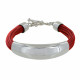 Bracelet Argent Demi-Jonc sur Fils de Coton - Classics