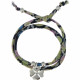 Bracelet Double Tour Lien Liberty et Trèfle Argent - Classics