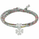Bracelet Double Tour Lien Liberty et Trèfle Argent - Classics