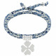 Bracelet Double Tour Lien Liberty et Trèfle Argent - Colors