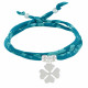 Bracelet Double Tour Lien Liberty et Trèfle Argent - Colors