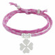 Bracelet Double Tour Lien Liberty et Trèfle Argent - Colors