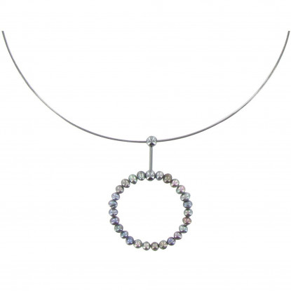 Collier Argent Anneau de Perles de Culture 4-5 mm - Classics