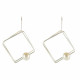 Boucles d'oreilles en Argent Carré et sa Perle - Classics
