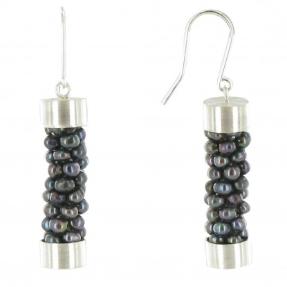 Boucles d'Oreilles Argent Torsade de Perles de Culture - Classics