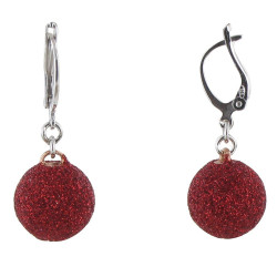 Boucles d'Oreilles Argent 925 Boules Paillettes - Classics