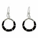 Boucles d'Oreilles Argent Anneau et Résine - Classics