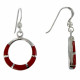 Boucles d'Oreilles Argent Anneau et Résine - Classics