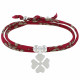 Bracelet Double Tour Lien Liberty et Trèfle Argent - Classics
