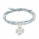 Bracelet Double Tour Lien Liberty et Trèfle Argent - Classics