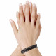 Bracelet Femme Cuir Noir et Chiné Deux Liens - Classics