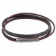 Bracelet Femme Cuir Noir et Chiné Deux Liens - Classics