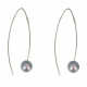 Boucles d'Oreilles Argent Rhodié Crochet Perle de Culture 6 mm - Classics