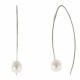 Boucles d'Oreilles Argent Rhodié Crochet Perle de Culture 6 mm - Classics
