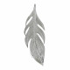 Pendentif Argent Rhodié Petite Plume - Petit Modèle