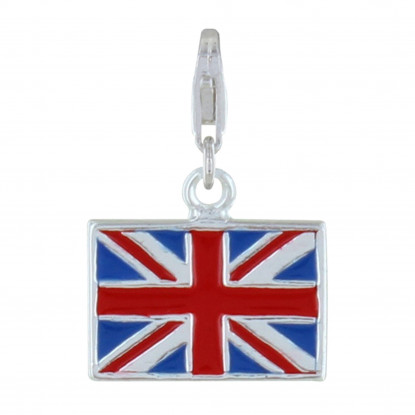 Charms Argent Drapeau du Royaume-Uni