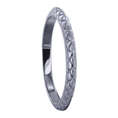 Bague Argent Alliance Deux Faces Motif Croix