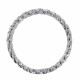Bague Argent Rhodié Anneau Large Tressé