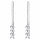 Boucles d'Oreilles Chainette Argent Rhodié Laurier