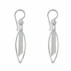 Boucles d'Oreilles Argent Ovale et Rectangle Martelé