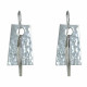 Boucles d'Oreilles Argent Ovale et Rectangle Martelé