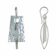 Boucles d'Oreilles Argent Ovale et Rectangle Martelé
