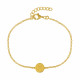 Bracelet Plaqué Or Médaille Ronde Love