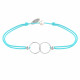 Bracelet Lien Argent Anneaux Toi et Moi - Classics