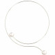 Collier Ras de Cou Argent 2 Perles de Culture 11 mm - Classics