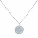 Collier Argent Médaille Ronde Symboles du Zodique