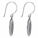 Boucles d'Oreilles Argent Disques Nacre Abalone