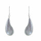 Boucles d'Oreilles Argent Larme Nacre Ivoire
