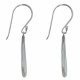Boucles d'Oreilles Argent Larme Nacre Ivoire