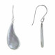Boucles d'Oreilles Argent Larme Nacre Ivoire