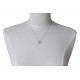 Collier Argent Rhodié Soleil Dentelé