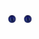 Boucles d'Oreilles Clou Argent Rhodié et Perles de Lapis Lazuli 5mm