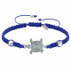 Bracelet Métal Argenté Tortue Lien Tréssé