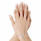 Bracelet Argent Rhodié Triple Chaines Plume et Strass