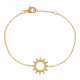Bracelet Plaqué Or Soleil Ajouré