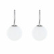 Boucles d'Oreilles Argent Billes Coquillage Blanc