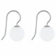 Boucles d'Oreilles Argent Billes Coquillage Blanc